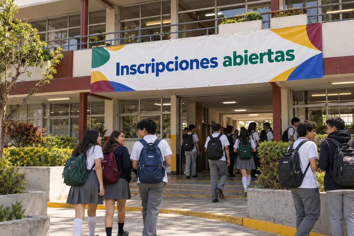 Estudiantes llegan a un bachillerato público que asigna lugar sin examen en Mi Derecho, Mi Lugar